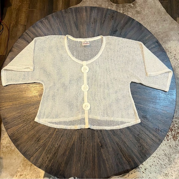 Vintage Y2K Noelle White / Off White Open Knit Top – One‎ Size - Picture 1 of 8